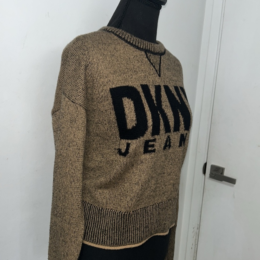 DKNY Tan Women's Crew Neck Sweater - Picture 4 of 11